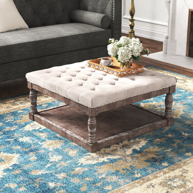 Square cocktail store ottoman
