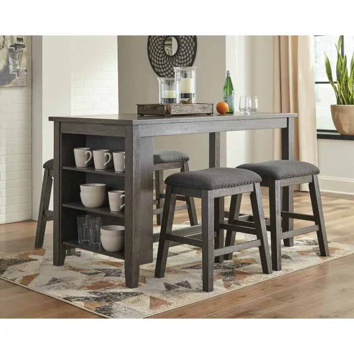 Kerley 4 piece store solid wood dining set