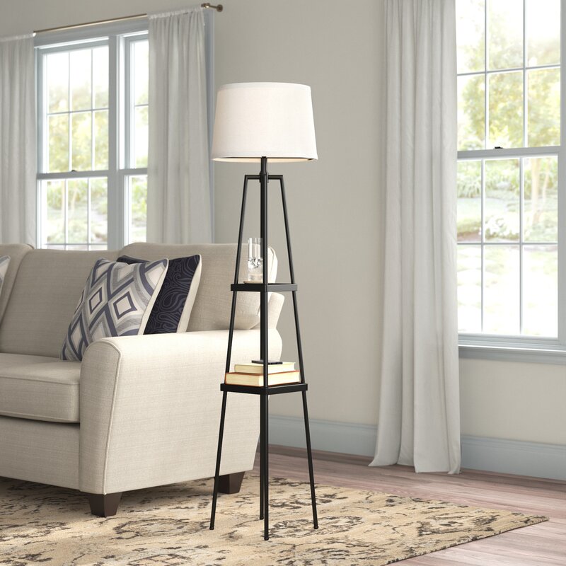 Floor lamp with built in table hot sale