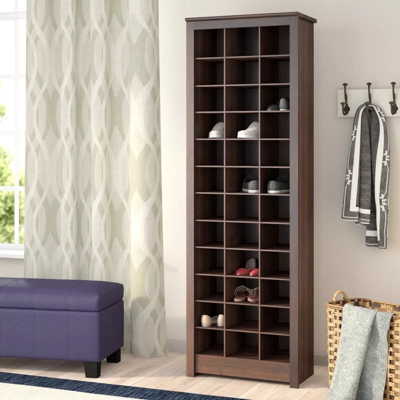 Kahl 36 Pair Shoe Rack footwear in check with this space-saving