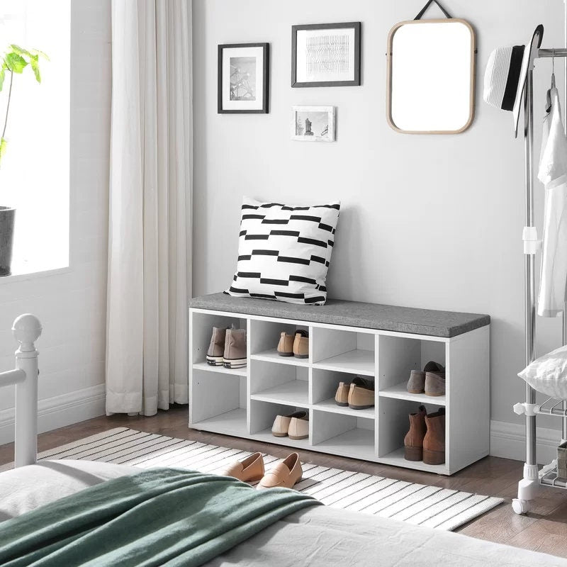 Shelves Storage Bench, Shoe Rack, Shoe Shelf, Entryway Shoe Storage Latitude Run