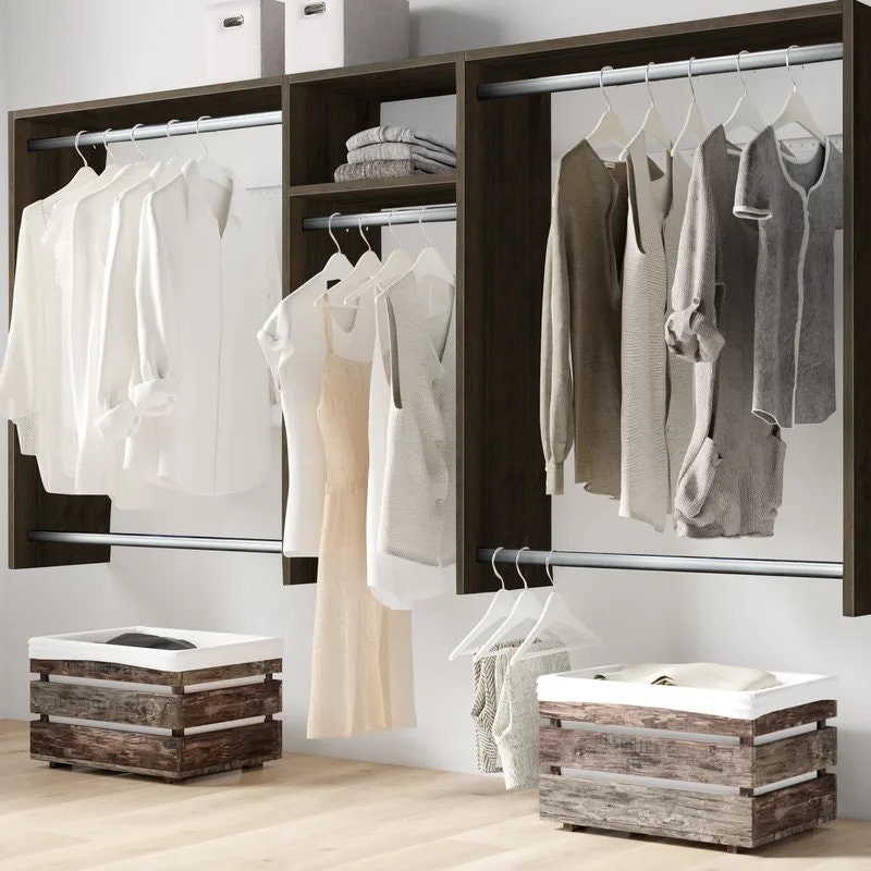 Wardrobe hanging sales rail systems