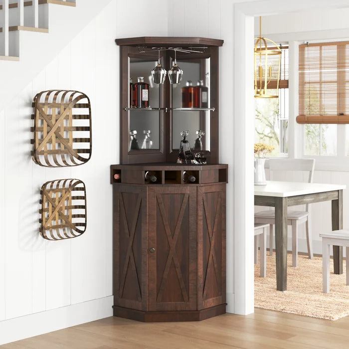 Ashfield bar with outlet wine storage white