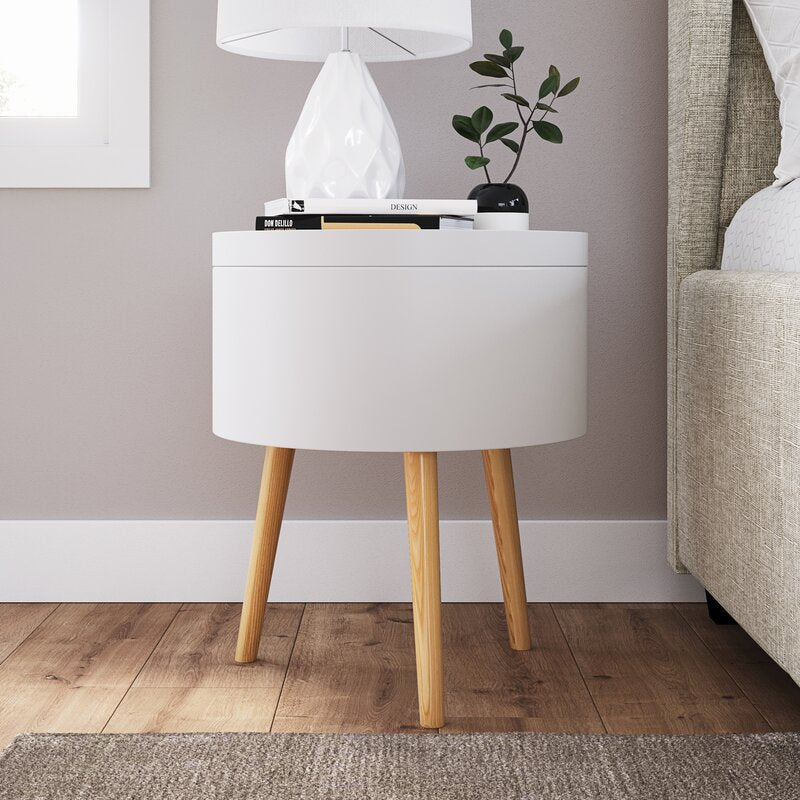 White barrel end table new arrivals