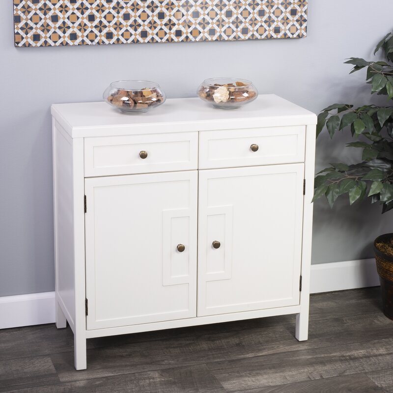 2 door accent cabinet shop white