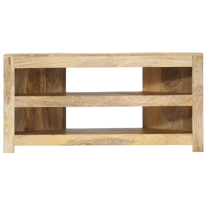 Wentzel solid top wood tv stand