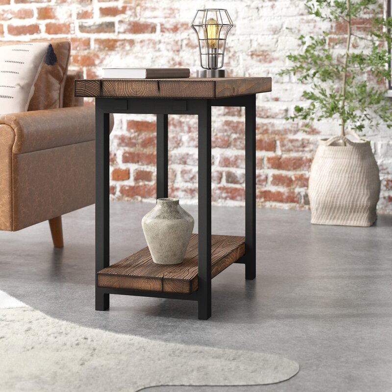 Tall wood hot sale accent table