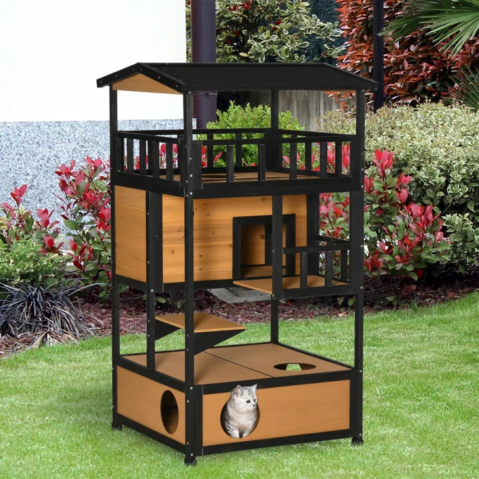 Cat house designs outdoor hot sale