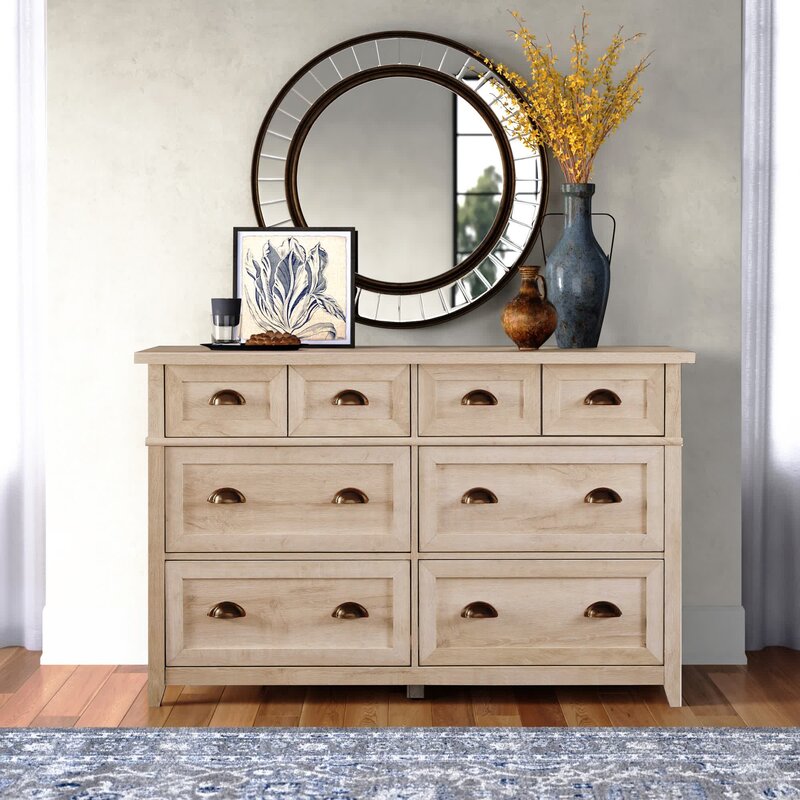 White oak discount 6 drawer dresser