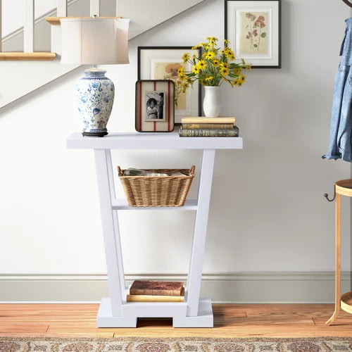Small white outlet console table