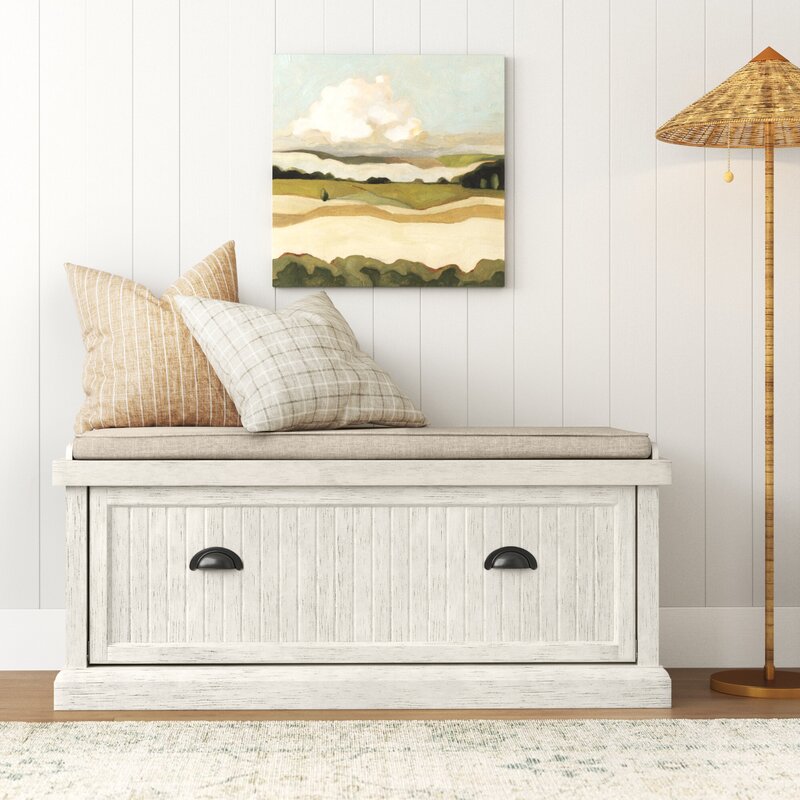 Birch storage shop bench