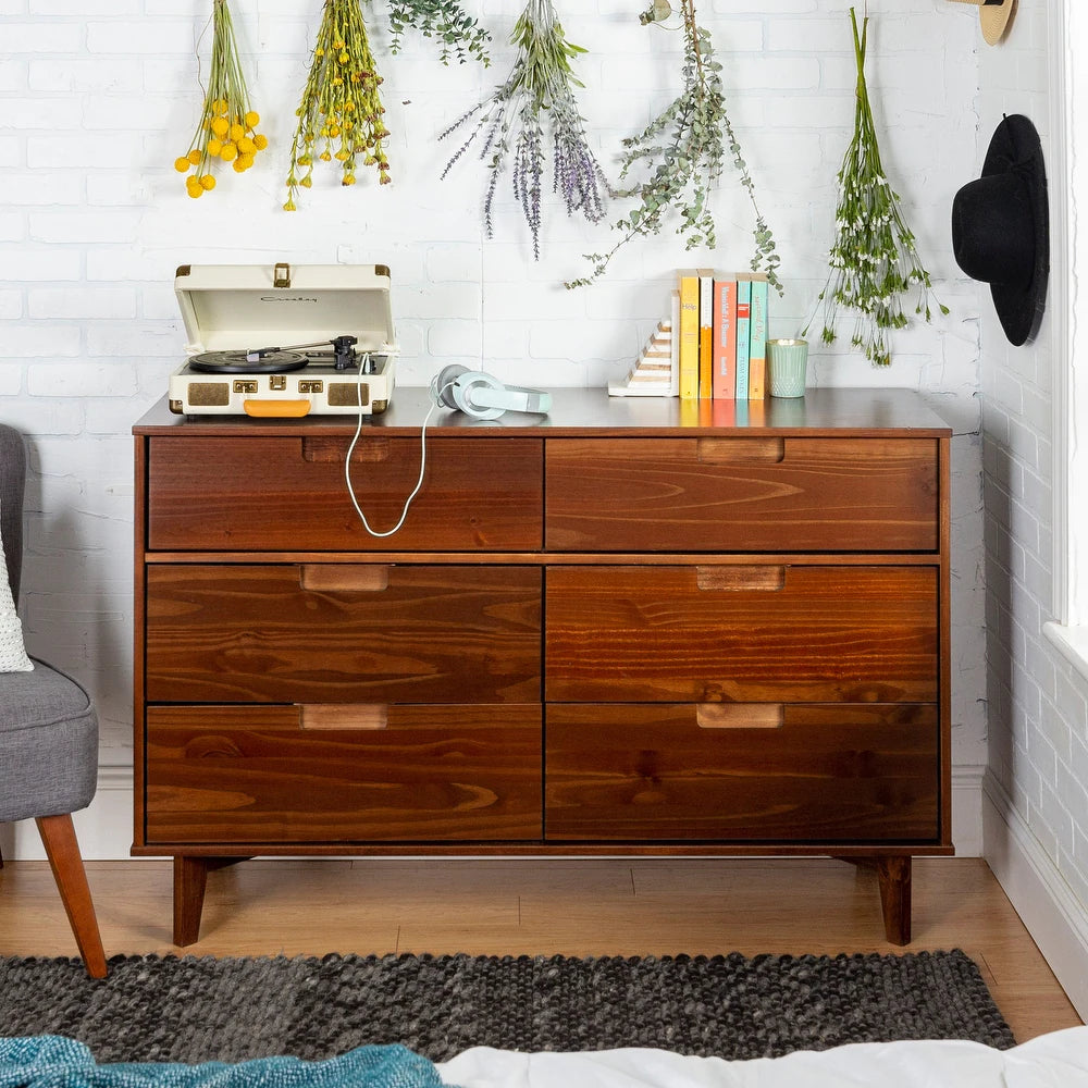 Solid wood walnut dresser deals