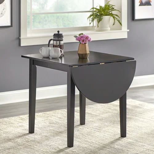 Castellon drop leaf rubber solid wood dining table hotsell
