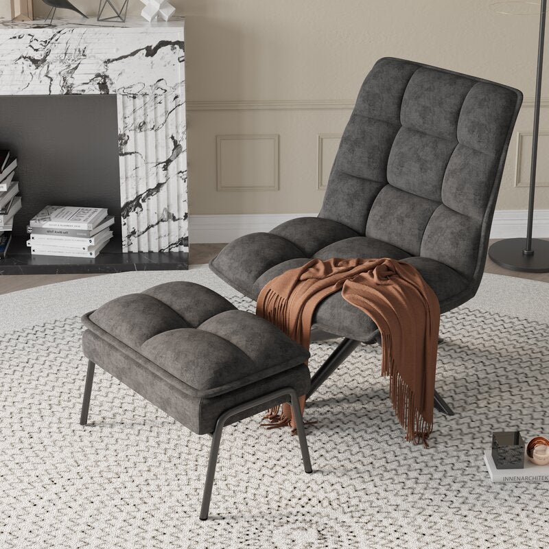 Big chair best sale and ottoman
