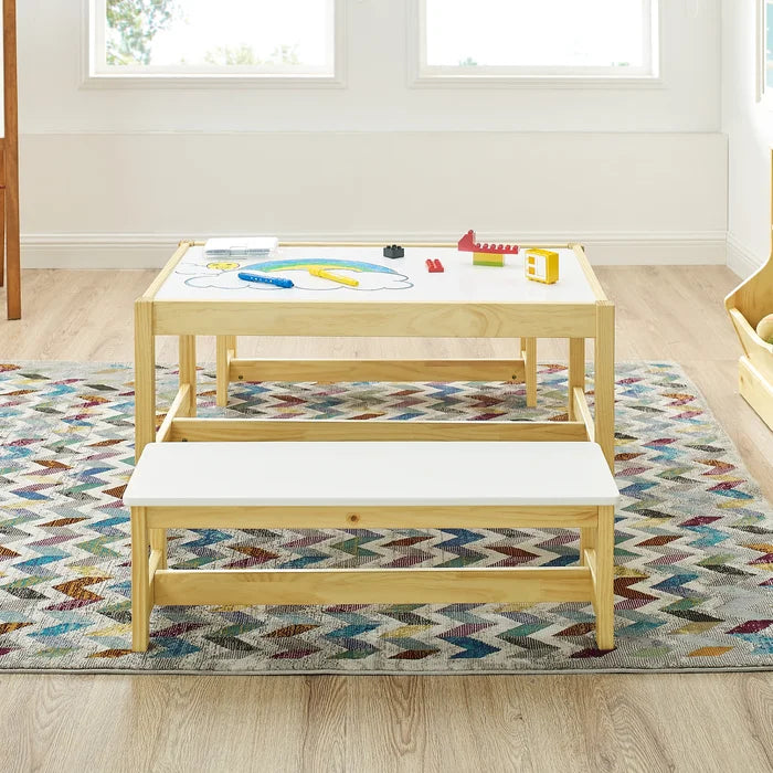 Modern kids 3 piece play table and chair 2025 set