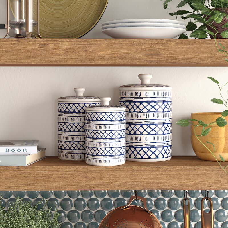 3 piece kitchen hot sale canister set