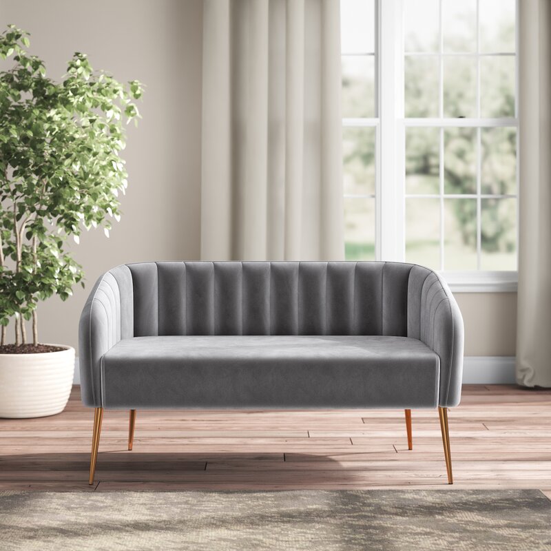 Round arm best sale loveseat