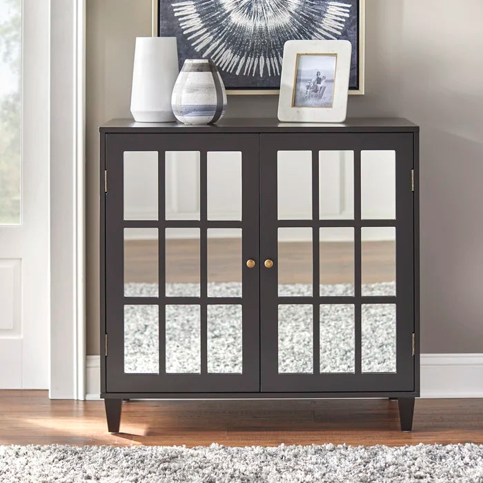 Mirrored two best sale door cabinet