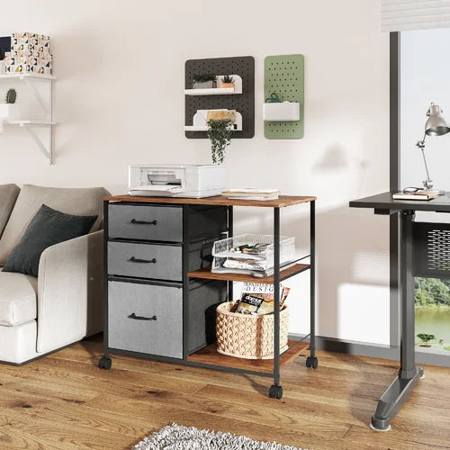Rolling sales printer cabinet
