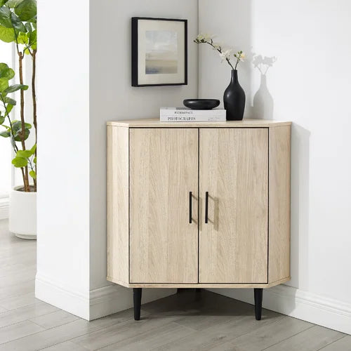 Birch Darlinda 32 Tall 2 Door Corner Contemporary Accent Cabinet