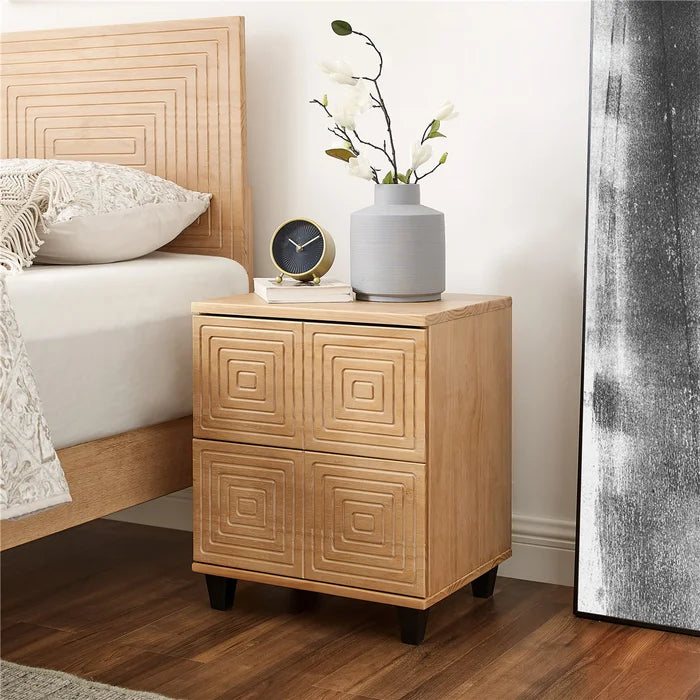 Tall solid outlet wood nightstand