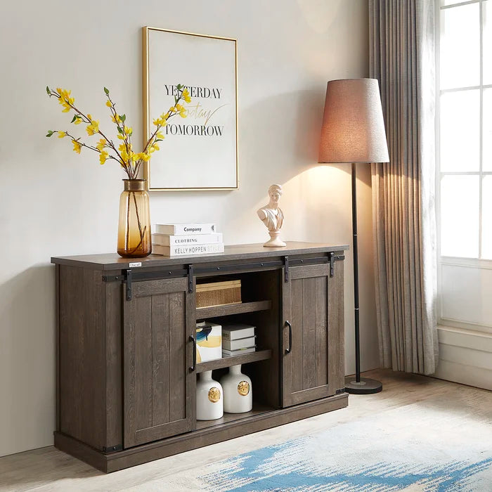Stratford rustic barn on sale door tv stand