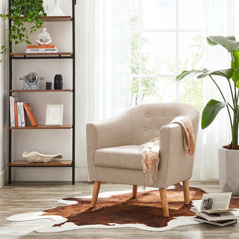 Beige hot sale barrel chair
