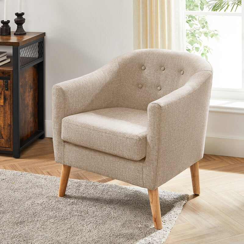 Beige barrel chair online