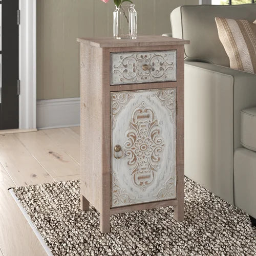 Tall accent shop table with storage