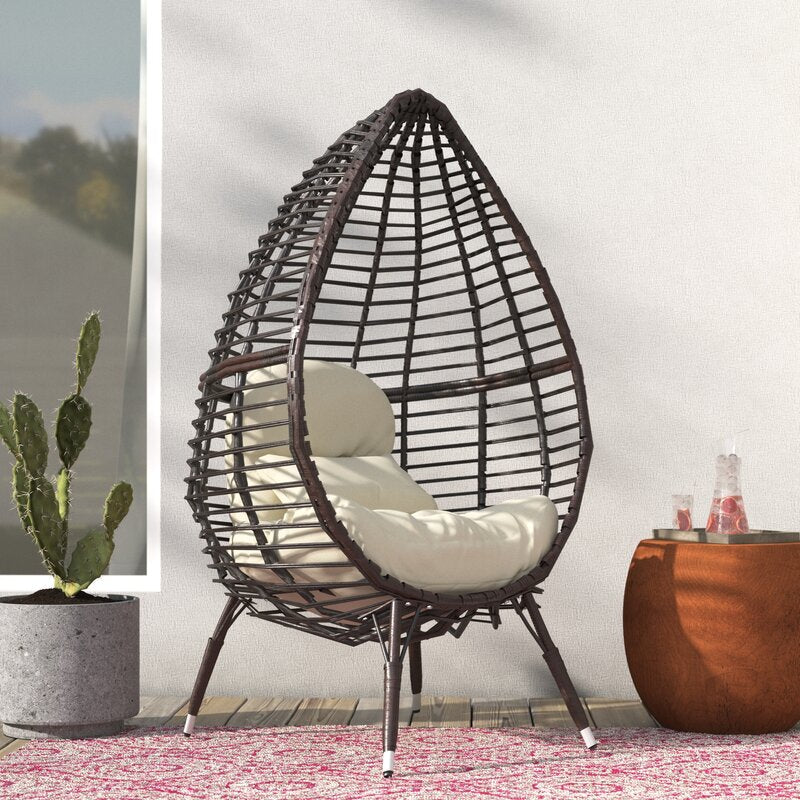 Teardrop wicker chair cheap