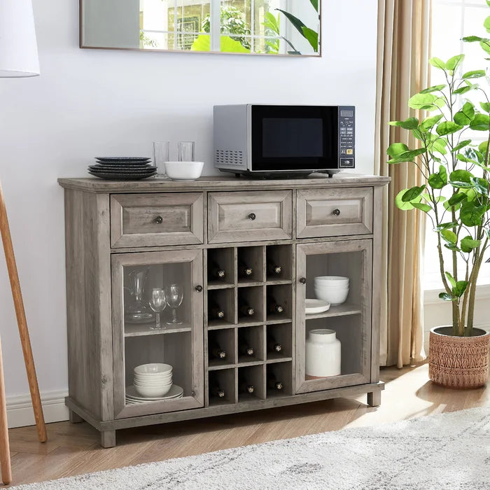 Gray wash discount buffet cabinet