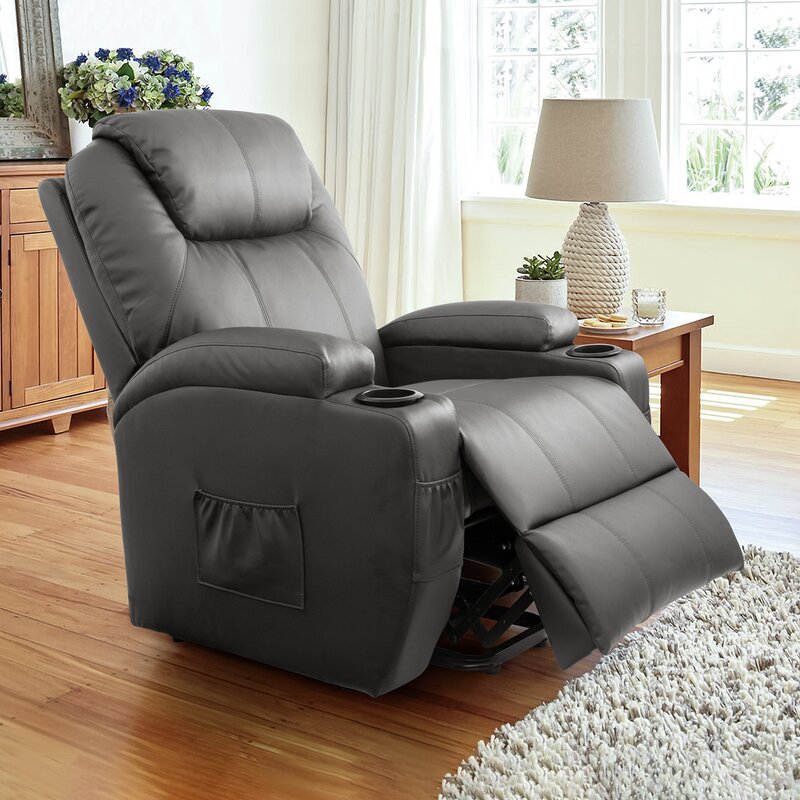 Heated massage 2025 chair with ottoman