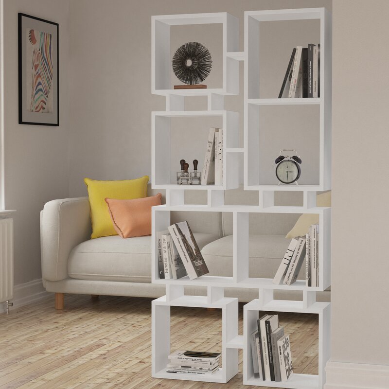 Geometric bookcase cheap room divider