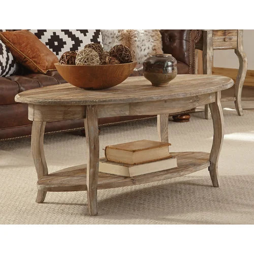 Francoise solid wood coffee table with storage deals