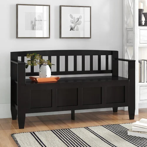Dark brown entryway on sale bench