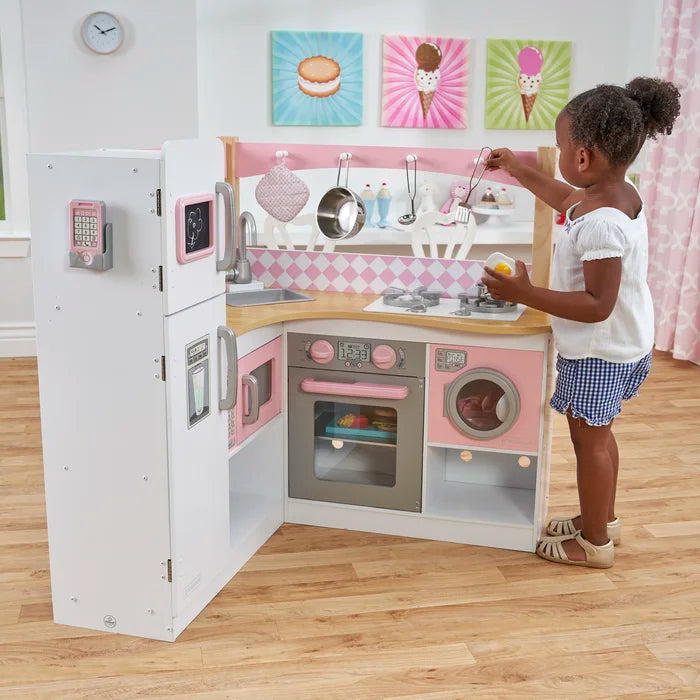 Kidkraft pink and new arrivals white kitchen