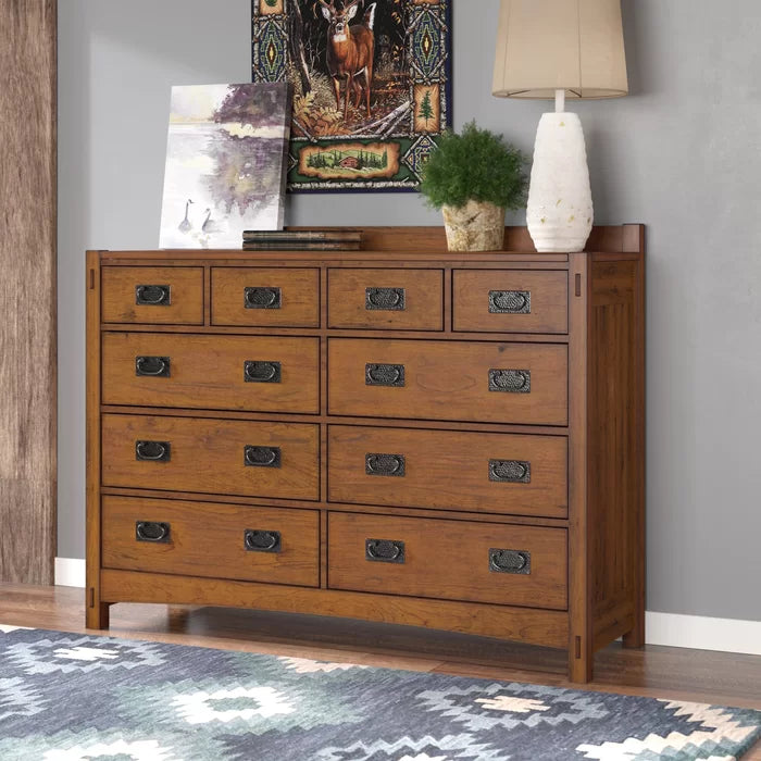 Solid wood 10 drawer dresser hot sale