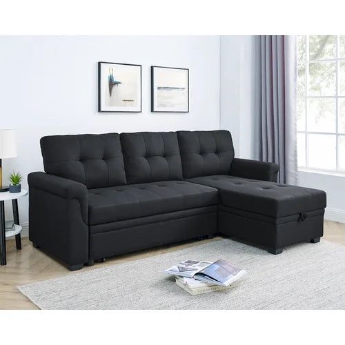 Black sleeper sofa sales sectional