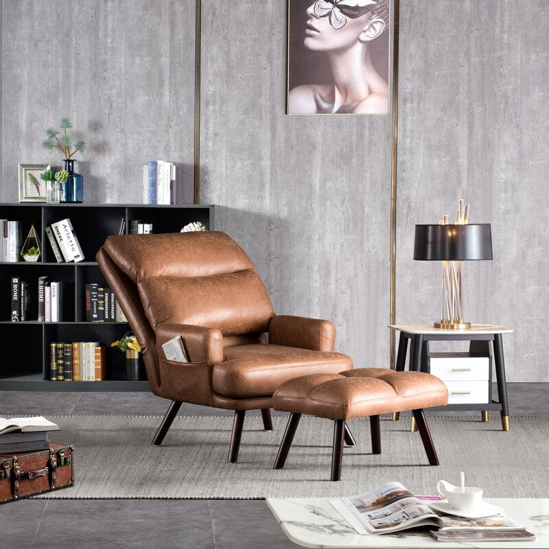 Adjustable lounge best sale chair and ottoman