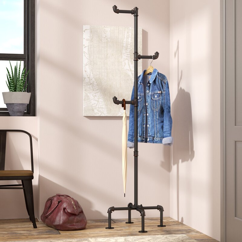 Antique standing deals coat rack
