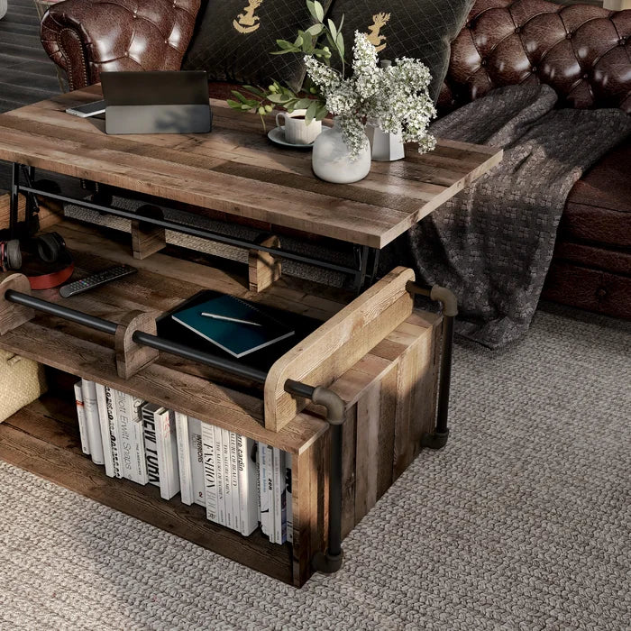 Rustic coffee table lift top shop