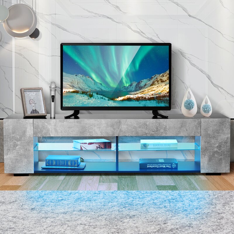 Light up outlet tv cabinet