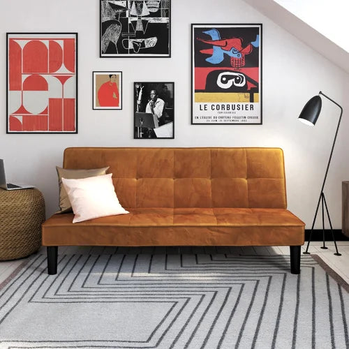 Tufted back convertible top sofa