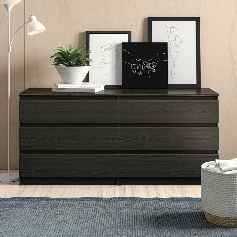 Black wood grain store dresser