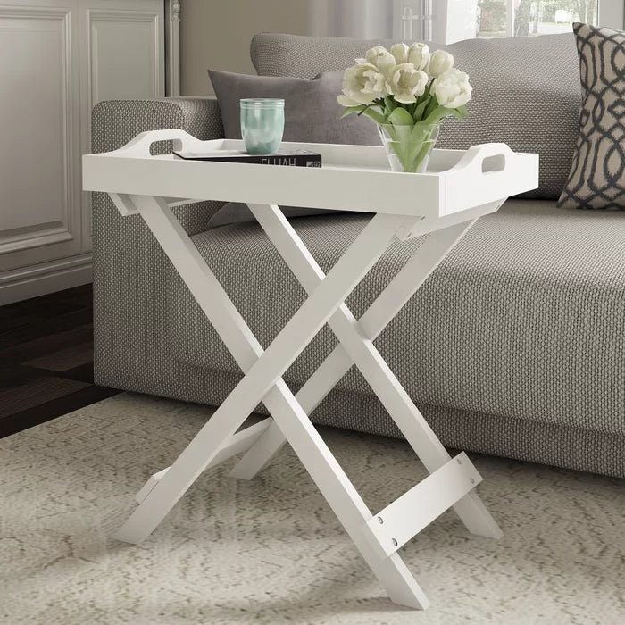 Cross leg top end table