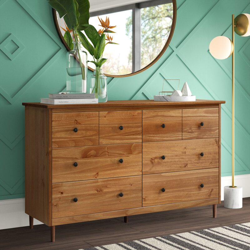 Caramel mid outlet century dresser