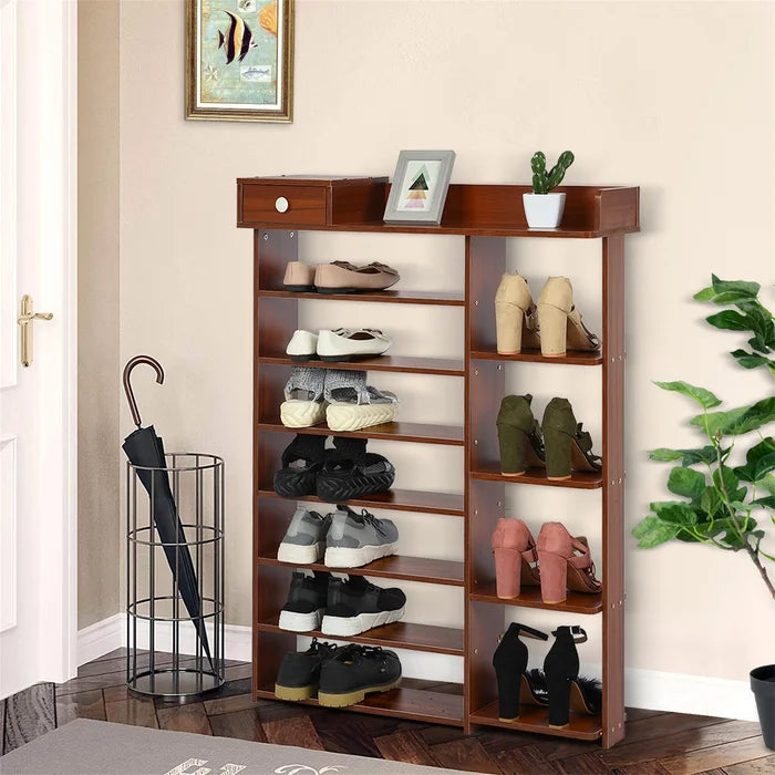 Brown Large 18 Pair Shoe Rack Perfect Store your Pairs of Shoes