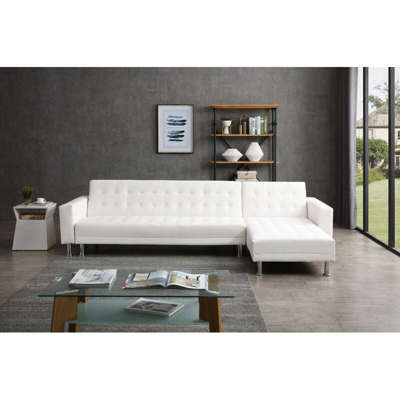 Leather sleeper discount sofa with chaise