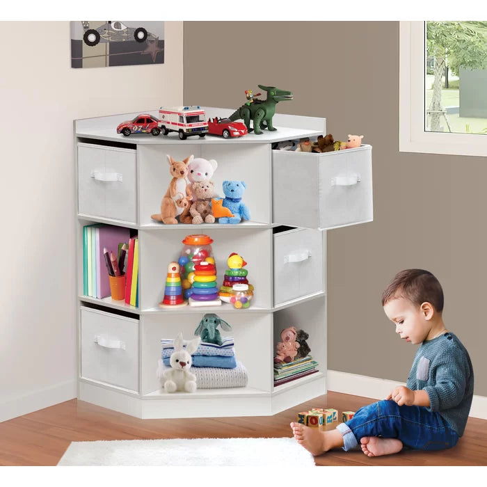 6 cubby 3 shelf toy organizer hot sale