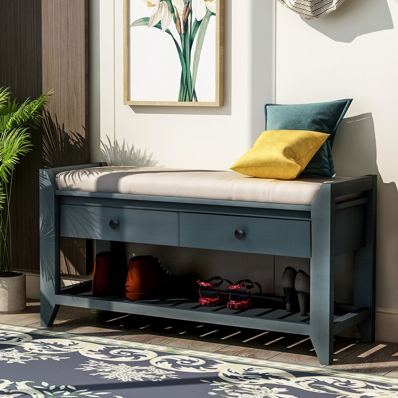 Bench with shop storage underneath